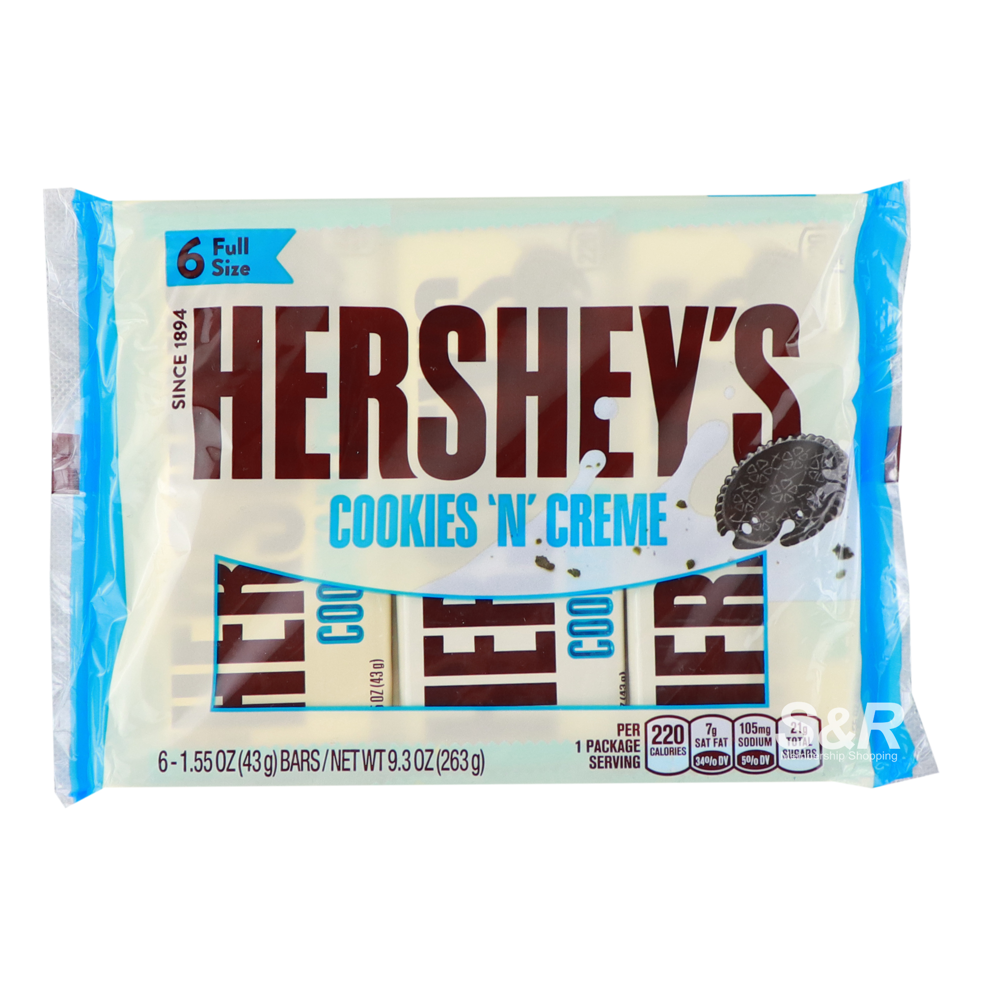 Hershey's Cookies and Creme Chocolates 6pcs